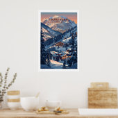 Courchevel Travel Poster - フランス 1 ポスター (キッチン)