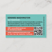 Courier Mopedロゴ、宅配便 名刺 (裏面)