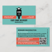 Courier Mopedロゴ、宅配便 名刺 (正面/裏面)