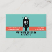 Courier Mopedロゴ、宅配便 名刺 (正面)