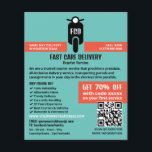 Courier Moped Logo、Courier Service 広告's チラシ<br><div class="desc">Courier Moped Logo、Courier Serviceの広告Flyer by The Business Card Store.</div>