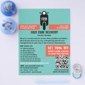 Courier Moped Logo、Courier Service 広告's チラシ (シングル)