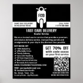 Courier Moped Logo、Courier Service 広告's ポスター (正面)