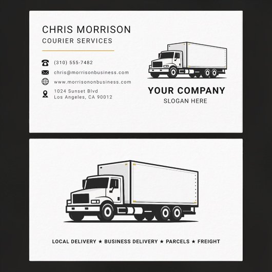 Courier Services Truck 名刺