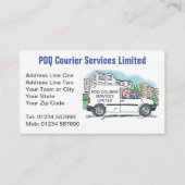 Courier Services with Name on Company Van 名刺 (正面)