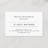 Courier with Photo of Holder Business Card 名刺 (裏面)