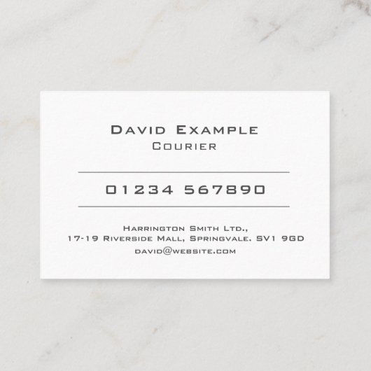 Courier with Photo of Holder Business Card 名刺 (裏面)