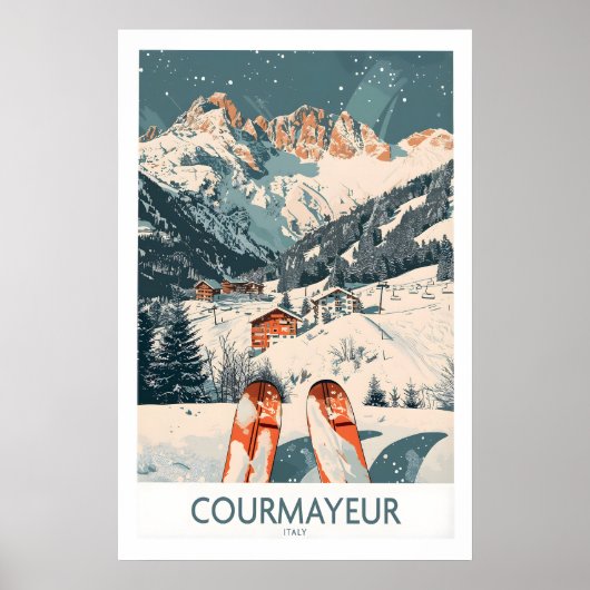Courmayeurプリント イタリア 1 ポスター (正面)