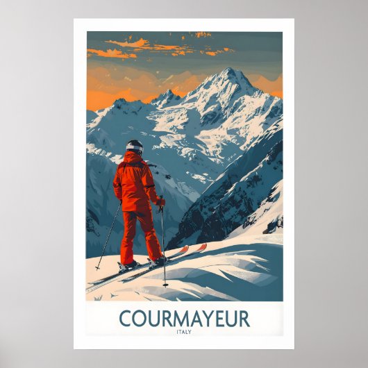 Courmayeur Wall Art Print - Italy 1 ポスター (正面)