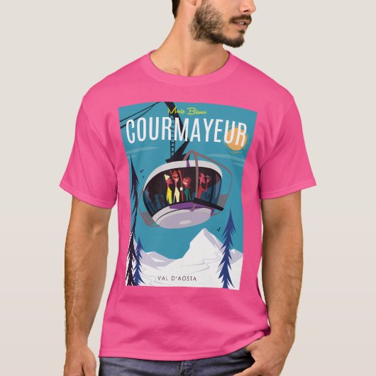 Courmayurポスター Tシャツ (正面)