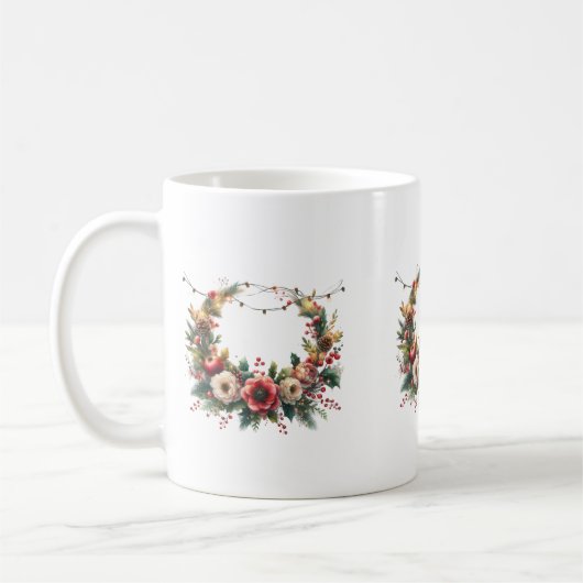 couronne de fleurs コーヒーマグカップ (左)