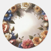 Couronne de fleurs ラウンドシール (正面)