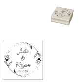 Couronne florale botanique, Prénoms ラバースタンプ (押印)