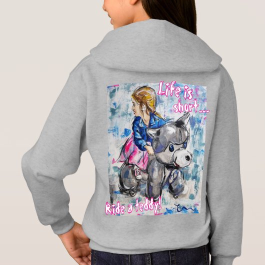 Course à toutou Life is short T-shirt (裏面)