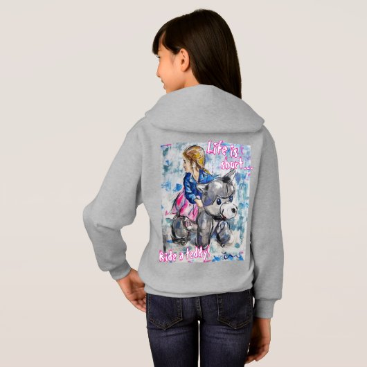 Course à toutou Life is short T-shirt (裏面フル)