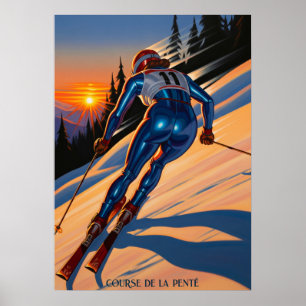 COURSE DE LA PENTE (Slope Race) -オリジナルアートDec ポスター