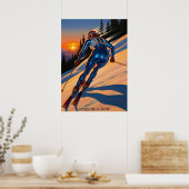 COURSE DE LA PENTE (Slope Race) -オリジナルアートDec ポスター (キッチン)