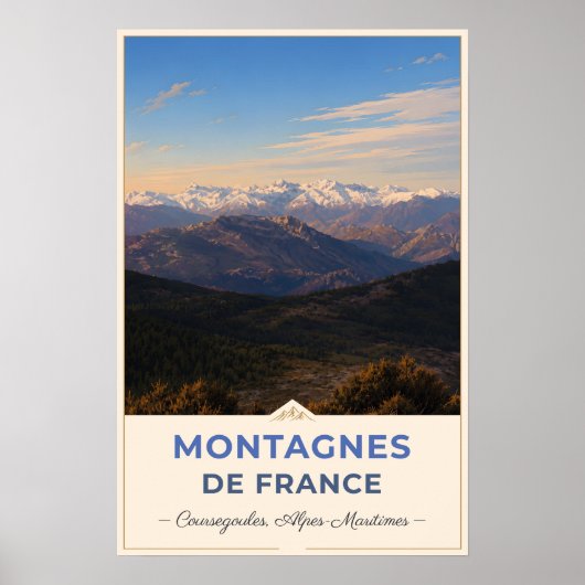 Coursegoules, France – Mountain Panorama ポスター (正面)