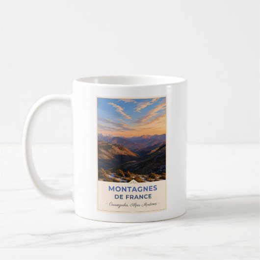 Coursegoules, France – Valley Sunset コーヒーマグカップ (左)