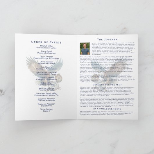 Court of Honor Program プログラム (内部)