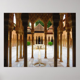 Court of the Lions, Alhambra，スペイン – ポスター