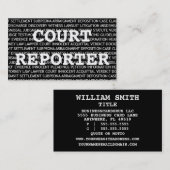 Court Reporter Words名刺 名刺 (正面/裏面)