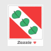 Courtelary district flag, Switzerland シール (シート)