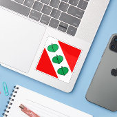 Courtelary district flag, Switzerland シール (ノートパソコンとiPhone)