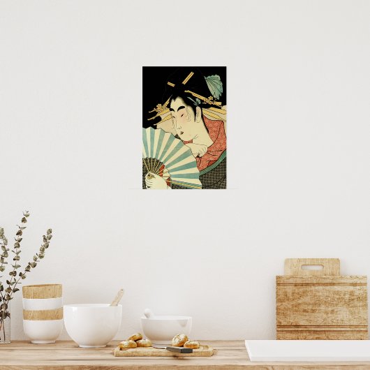 Courtesan with Ogi Fan  ポスター (キッチン)