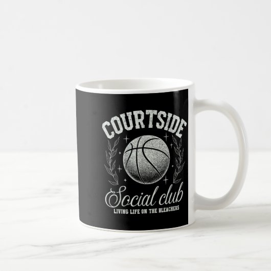 Courtside Social Club Basketball Bleachers Life Qu コーヒーマグカップ (右)