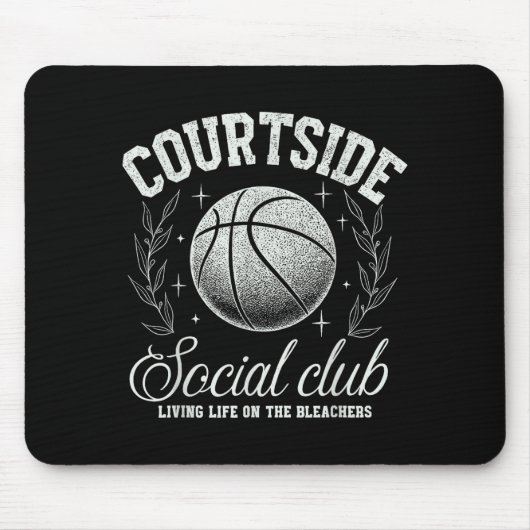 Courtside Social Club Basketball Bleachers Life Qu マウスパッド (正面)