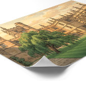 Courtyard at Oxford University ポスター (角)