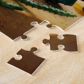 Courtyard Interior with Hanging Plants ジグソーパズル (側面)