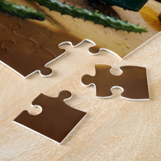 Courtyard Interior with Hanging Plants ジグソーパズル (側面)