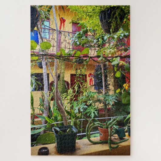 Courtyard Interior with Hanging Plants ジグソーパズル (縦)