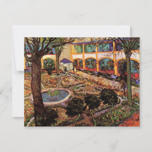 Courtyard of Hospital at Arles by Vincent van ゴッホ (正面)