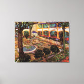 Courtyard of Hospital at Arles by Vincent van ゴッホ キャンバスプリント (正面)