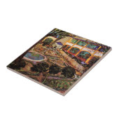 Courtyard of Hospital at Arles by Vincent van ゴッホ タイル (側面)