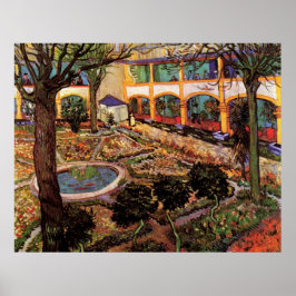 Courtyard of Hospital at Arles by Vincent van ゴッホ ポスター