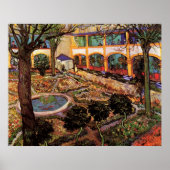 Courtyard of Hospital at Arles by Vincent van ゴッホ ポスター (正面)