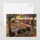 Courtyard of Hospital at Arles by Vincent van ゴッホ ポストカード (正面/裏面)