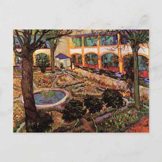 Courtyard of Hospital at Arles by Vincent van ゴッホ ポストカード (正面)
