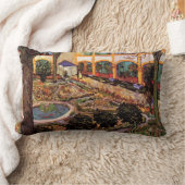 Courtyard of Hospital at Arles by Vincent van ゴッホ ランバークッション (ブランケット)