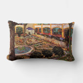 Courtyard of Hospital at Arles by Vincent van ゴッホ ランバークッション (正面)