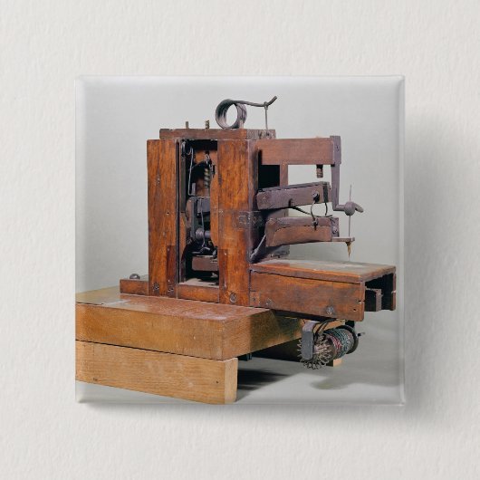 Couseuse',最初のミシン1830年 缶バッジ (正面)