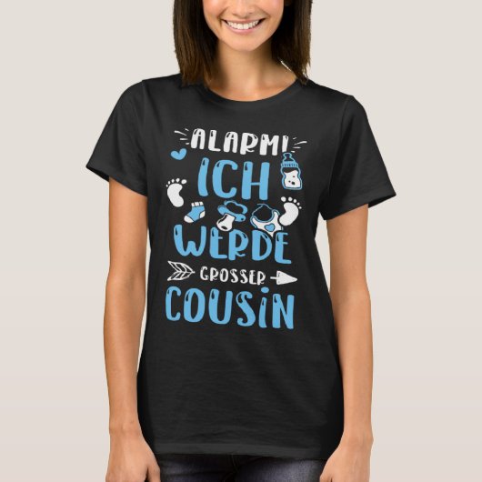 Cousin Alarm Ich Werde Großer Cousin  Baby Boy Tシャツ (正面)