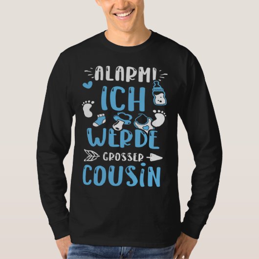 Cousin Alarm Ich Werde Großer Cousin  Baby Boy Tシャツ (正面)