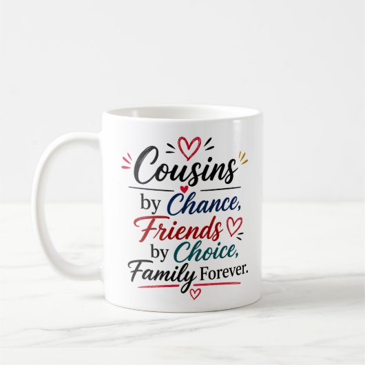 Cousin+Appreciation+Quote+-+Thank+you  コーヒーマグカップ (左)