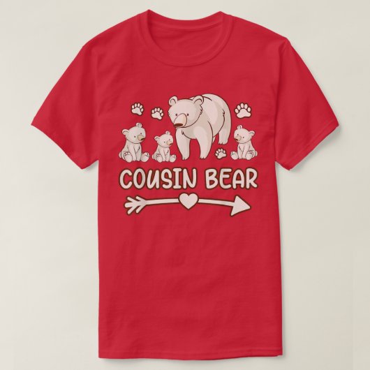 cousin bear 3 cub , cousin bear shirt tシャツ (デザイン正面)