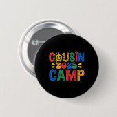 Cousin Camp 2025 Camping Campfire Summer Vacation  缶バッジ (正面&裏面)